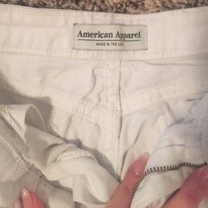 American Apparel White High Waist Shorts